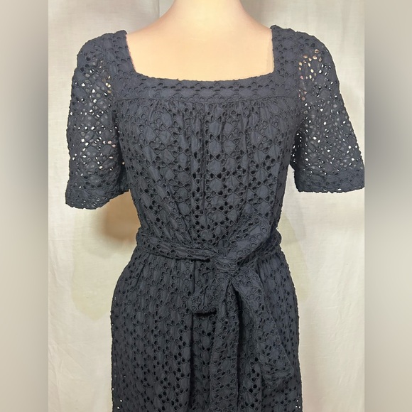 Anthropologie Maeve Josette Eyelet Black Midi Dress - Picture 11 of 16